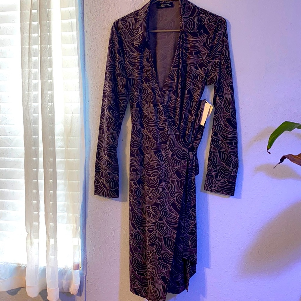 New Lord & Taylor id|entity Dress Chalk &Pin Design SZ M